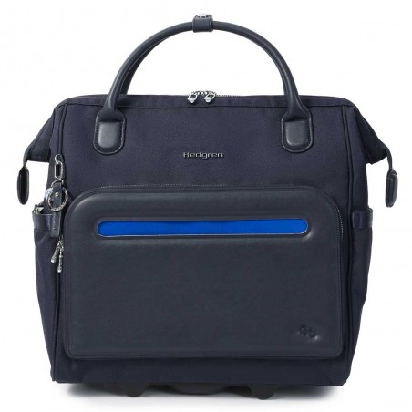 HEDGREN | Sacoche trolley PC femme "Venti" peacoat blue | Pilot case à roulettes élégant professionnel HEDGREN | Sacoche trolley PC femme "Venti" peacoat blue | Pilot case à roulettes élégant professionnel