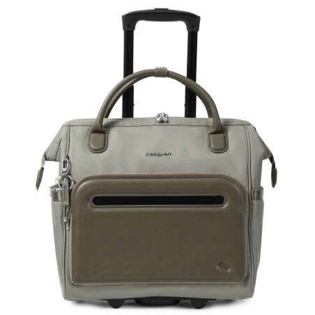 HEDGREN | Sacoche trolley PC femme "Venti" vintage taupe | Pilot case à roulettes élégant professionnel HEDGREN | Sacoche trolley PC femme "Venti" vintage taupe | Pilot case à roulettes élégant professionnel