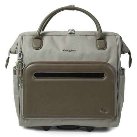 HEDGREN | Sacoche trolley PC femme "Venti" vintage taupe | Pilot case à roulettes élégant professionnel HEDGREN | Sacoche trolley PC femme "Venti" vintage taupe | Pilot case à roulettes élégant professionnel
