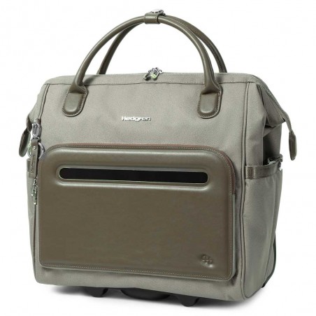 HEDGREN | Sacoche trolley PC femme "Venti" vintage taupe | Pilot case à roulettes élégant professionnel HEDGREN | Sacoche trolley PC femme "Venti" vintage taupe | Pilot case à roulettes élégant professionnel