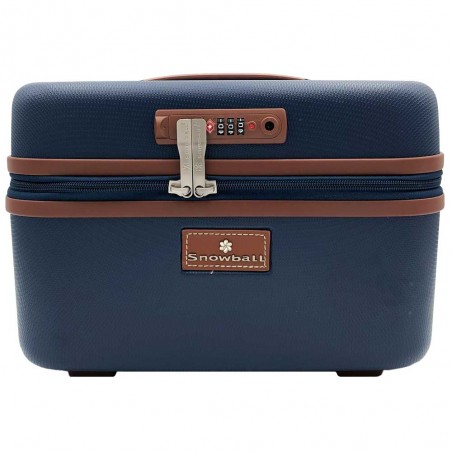 SNOWBALL | Vanity case "Champs Elysées" marine | Beauty case rigide sécurisé élégant coloris bleu marine