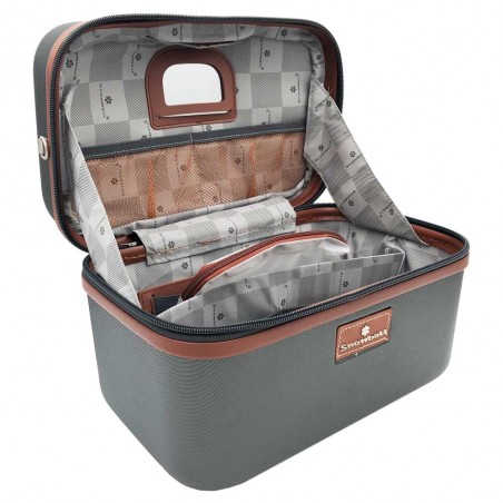 SNOWBALL | Vanity case "Champs Elysées" anthracite | Beauty case rigide sécurisé élégant coloris gris foncé SNOWBALL | Vanity case "Champs Elysées" anthracite | Beauty case rigide sécurisé élégant coloris gris foncé