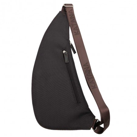 Katana | Sac holster homme "Ned" marron chocolat | Sacoche crossbody nylon et cuir pas cher Katana | Sac holster homme "Ned" marron chocolat | Sacoche crossbody nylon et cuir pas cher