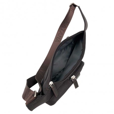 Katana | Sac holster homme "Ned" marron chocolat | Sacoche crossbody nylon et cuir pas cher Katana | Sac holster homme "Ned" marron chocolat | Sacoche crossbody nylon et cuir pas cher