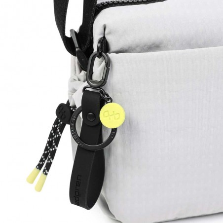 HEDGREN | Sac bandoulière "Kosho" gris clair | Sac femme porté croisé léger design urbain haute qualité