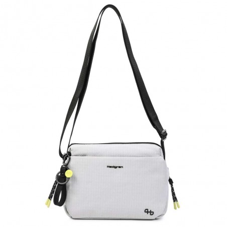 HEDGREN | Sac bandoulière "Kosho" gris clair | Sac femme porté croisé léger design urbain haute qualité