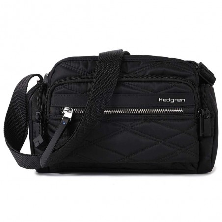 HEDGREN | Sac bandoulière "Emily" noir effet matelassé | Sac femme porté croisé léger avec poches design épuré haute qualité HEDGREN | Sac bandoulière "Emily" noir effet matelassé | Sac femme porté croisé léger avec poches design épuré haute qualité