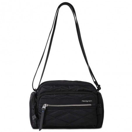 HEDGREN | Sac bandoulière "Emily" noir effet matelassé | Sac femme porté croisé léger avec poches design épuré haute qualité HEDGREN | Sac bandoulière "Emily" noir effet matelassé | Sac femme porté croisé léger avec poches design épuré haute qualité