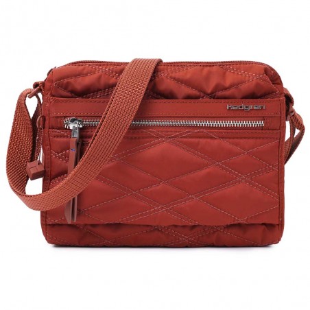 HEDGREN | Sac bandoulière "Eye" rouille effet matelassé | Sac femme porté croisé léger avec poches design épuré haute qualité HEDGREN | Sac bandoulière "Eye" rouille effet matelassé | Sac femme porté croisé léger avec poches design épuré haute qualité