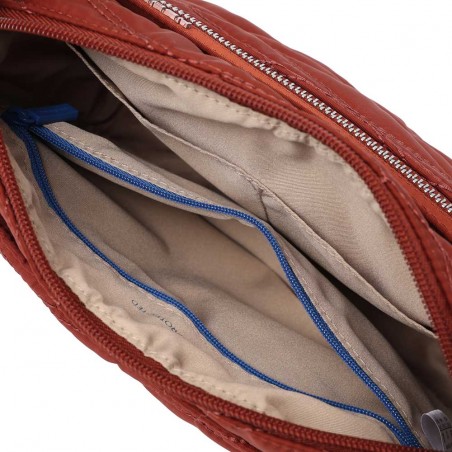 HEDGREN | Sac bandoulière "Eye" rouille effet matelassé | Sac femme porté croisé léger avec poches design épuré haute qualité HEDGREN | Sac bandoulière "Eye" rouille effet matelassé | Sac femme porté croisé léger avec poches design épuré haute qualité