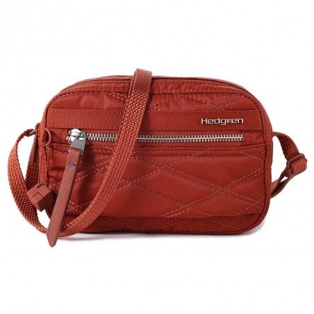 HEDGREN | Sac bandoulière "Maia" rouille effet matelassé | Sac femme mini format léger sécurisé haute qualité design épuré HEDGREN | Sac bandoulière "Maia" rouille effet matelassé | Sac femme mini format léger sécurisé haute qualité design épuré