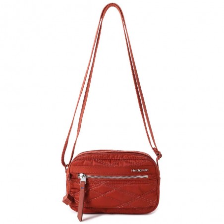 HEDGREN | Sac bandoulière "Maia" rouille effet matelassé | Sac femme mini format léger sécurisé haute qualité design épuré HEDGREN | Sac bandoulière "Maia" rouille effet matelassé | Sac femme mini format léger sécurisé haute qualité design épuré