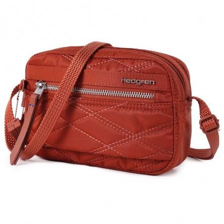 HEDGREN | Sac bandoulière "Maia" rouille effet matelassé | Sac femme mini format léger sécurisé haute qualité design épuré HEDGREN | Sac bandoulière "Maia" rouille effet matelassé | Sac femme mini format léger sécurisé haute qualité design épuré