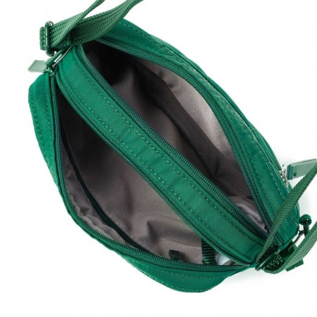 HEDGREN | Sac bandoulière "Maia" vert effet matelassé | Sac femme mini format léger sécurisé haute qualité design épuré