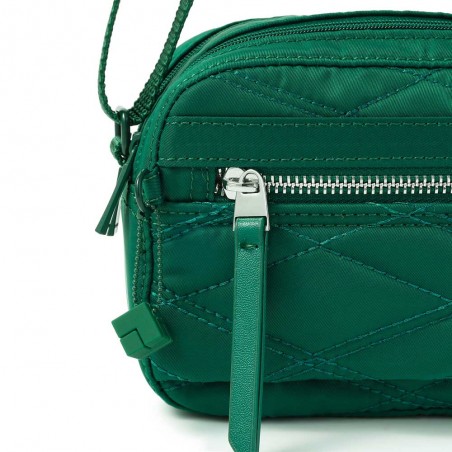 HEDGREN | Sac bandoulière "Maia" vert effet matelassé | Sac femme mini format léger sécurisé haute qualité design épuré