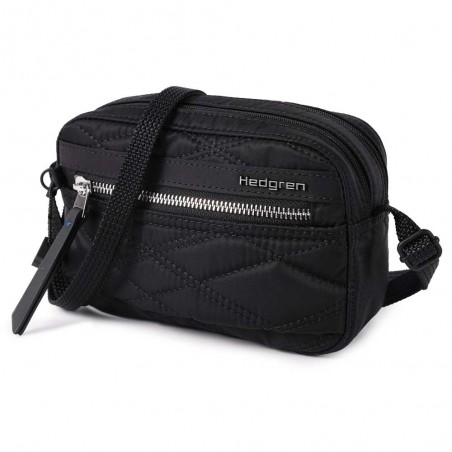 HEDGREN | Sac bandoulière "Maia" noir effet matelassé | Sac femme mini format léger sécurisé haute qualité design épuré HEDGREN | Sac bandoulière "Maia" noir effet matelassé | Sac femme mini format léger sécurisé haute qualité design épuré