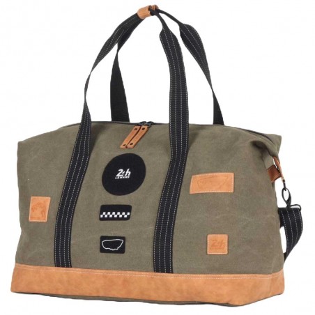 24H LE MANS | Sac de voyage "Légende" vert kaki | Bagage homme course auto produit officiel 24H LE MANS | Sac de voyage "Légende" vert kaki | Bagage homme course auto produit officiel