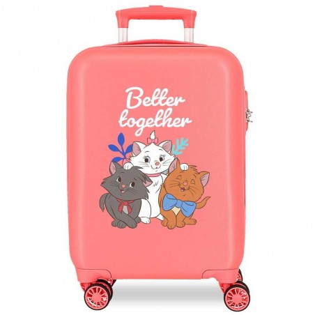 DISNEY | Valise enfant Les Aristochats "Better together" corail | Bagage cabine fille chatons DISNEY | Valise enfant Les Aristochats "Better together" corail | Bagage cabine fille chatons