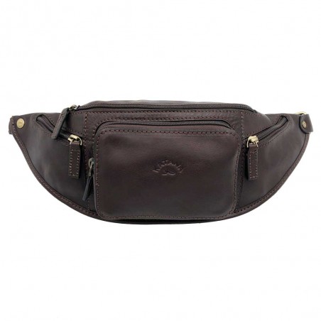 Katana | Sac banane homme en cuir marron chocolat | Sacoche ceinture grand format style classique pas cher Katana | Sac banane homme en cuir marron chocolat | Sacoche ceinture grand format style classique pas cher