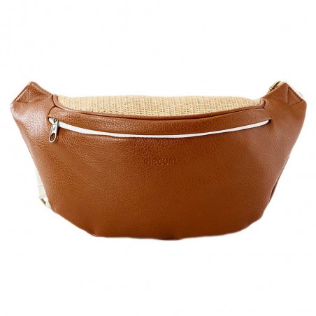 RIP CURL | Sac banane femme Premium Straw natural | Banane porté croisé similicuir végan marron camel originale RIP CURL | Sac banane femme Premium Straw natural | Banane porté croisé similicuir végan marron camel originale
