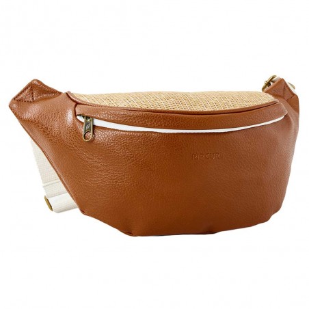 RIP CURL | Sac banane femme Premium Straw natural | Banane porté croisé similicuir végan marron camel originale RIP CURL | Sac banane femme Premium Straw natural | Banane porté croisé similicuir végan marron camel originale