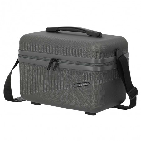 TRAVELITE | Vanity case rigide "Bali" gris anthracite | Beauty case cosmétique femme robuste pas cher TRAVELITE | Vanity case rigide "Bali" gris anthracite | Beauty case cosmétique femme robuste pas cher