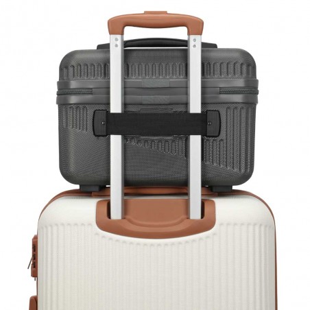 TRAVELITE | Vanity case rigide "Bali" gris anthracite | Beauty case cosmétique femme robuste pas cher TRAVELITE | Vanity case rigide "Bali" gris anthracite | Beauty case cosmétique femme robuste pas cher