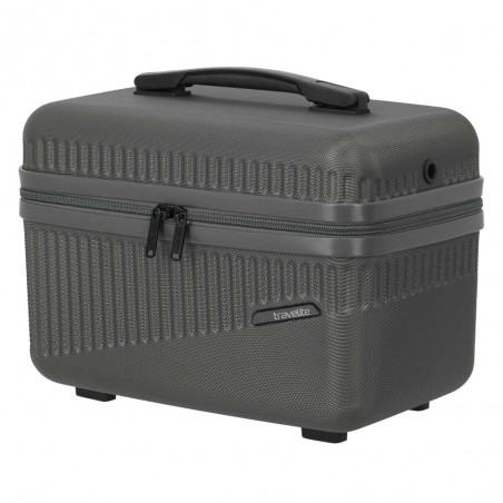 TRAVELITE | Vanity case rigide "Bali" gris anthracite | Beauty case cosmétique femme robuste pas cher TRAVELITE | Vanity case rigide "Bali" gris anthracite | Beauty case cosmétique femme robuste pas cher