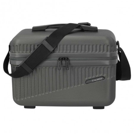 TRAVELITE | Vanity case rigide "Bali" gris anthracite | Beauty case cosmétique femme robuste pas cher TRAVELITE | Vanity case rigide "Bali" gris anthracite | Beauty case cosmétique femme robuste pas cher