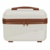 TRAVELITE | Vanity case rigide "Bali" blanc/cognac | Beauty case cosmétique femme robuste pas cher TRAVELITE | Vanity case rigide "Bali" blanc/cognac | Beauty case cosmétique femme robuste pas cher
