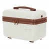 TRAVELITE | Vanity case rigide "Bali" blanc/cognac | Beauty case cosmétique femme robuste pas cher TRAVELITE | Vanity case rigide "Bali" blanc/cognac | Beauty case cosmétique femme robuste pas cher