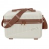TRAVELITE | Vanity case rigide "Bali" blanc/cognac | Beauty case cosmétique femme robuste pas cher TRAVELITE | Vanity case rigide "Bali" blanc/cognac | Beauty case cosmétique femme robuste pas cher