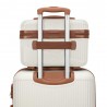 TRAVELITE | Vanity case rigide "Bali" blanc/cognac | Beauty case cosmétique femme robuste pas cher TRAVELITE | Vanity case rigide "Bali" blanc/cognac | Beauty case cosmétique femme robuste pas cher