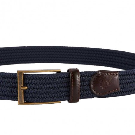 SERGE BLANCO | Ceinture homme extensible 110cm bleu marine | Ceinture élastique pas cher
