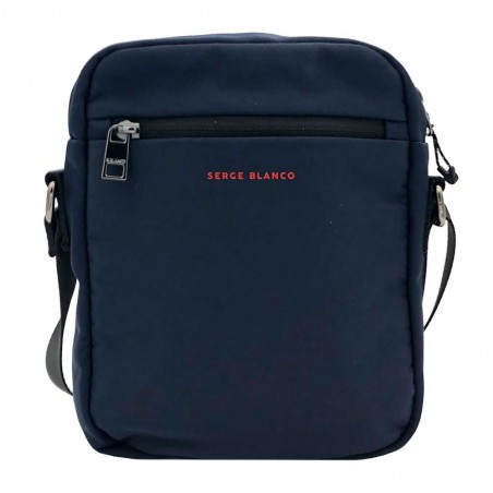 SERGE BLANCO | Sacoche homme "New Basik" bleu marine | Pochette porté croisé style sportif rugby pas cher SERGE BLANCO | Sacoche homme "New Basik" bleu marine | Pochette porté croisé style sportif rugby pas cher