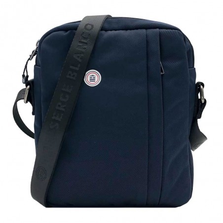 SERGE BLANCO | Sacoche homme "New Basik" bleu marine | Pochette porté croisé style sportif rugby pas cher SERGE BLANCO | Sacoche homme "New Basik" bleu marine | Pochette porté croisé style sportif rugby pas cher