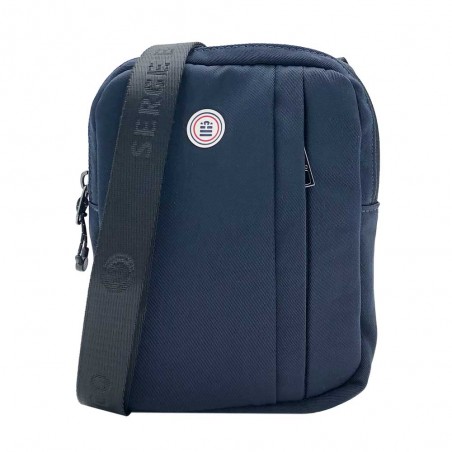 SERGE BLANCO | Sacoche homme "New Basik" S bleu marine | Pochette porté croisé style sportif rugby pas cher SERGE BLANCO | Sacoche homme "New Basik" S bleu marine | Pochette porté croisé style sportif rugby pas cher
