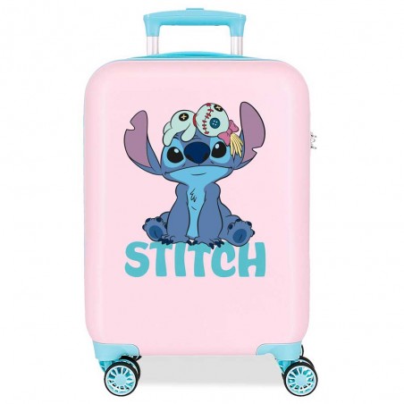 DISNEY | Valise enfant Stitch "In the world" rose | Bagage cabine fille pas cher DISNEY | Valise enfant Stitch "In the world" rose | Bagage cabine fille pas cher