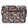 LILI PETROL | Sac bandoulière femme "Flowers" | Sac à main porté croisé toile enduite imperméable LILI PETROL | Sac bandoulière femme "Flowers" | Sac à main porté croisé toile enduite imperméable