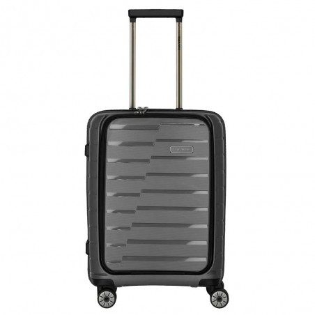 TRAVELITE | Valise cabine business "Air Base" anthracite | Bagage à main ultra-léger avec poche ordinateur sécurisée