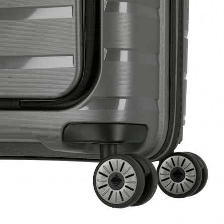 TRAVELITE | Valise cabine business "Air Base" anthracite | Bagage à main ultra-léger avec poche ordinateur sécurisée