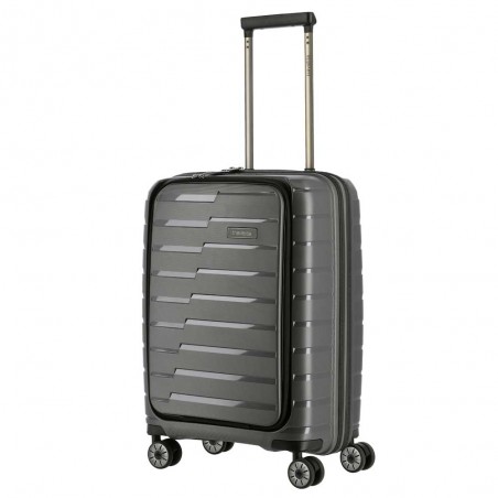 TRAVELITE | Valise cabine business "Air Base" anthracite | Bagage à main ultra-léger avec poche ordinateur sécurisée