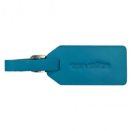 TRAVELITE | Étiquette à bagages en cuir bleu | Porte-adresse pour étiquetage obligatoire des valises et sacs de voyage TRAVELITE | Étiquette à bagages en cuir bleu | Porte-adresse pour étiquetage obligatoire des valises et sacs de voyage