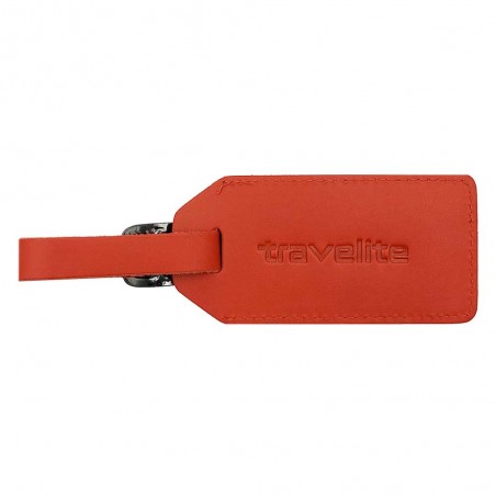 TRAVELITE | Étiquette à bagages en cuir orange | Porte-adresse pour étiquetage obligatoire des valises et sacs de voyage TRAVELITE | Étiquette à bagages en cuir orange | Porte-adresse pour étiquetage obligatoire des valises et sacs de voyage