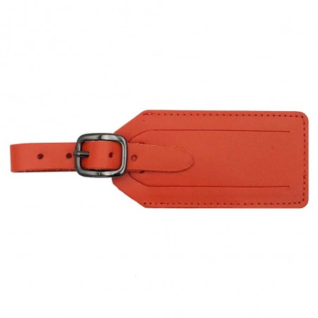 TRAVELITE | Étiquette à bagages en cuir orange | Porte-adresse pour étiquetage obligatoire des valises et sacs de voyage TRAVELITE | Étiquette à bagages en cuir orange | Porte-adresse pour étiquetage obligatoire des valises et sacs de voyage