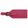 TRAVELITE | Étiquette à bagages en cuir rose fuchsia | Porte-adresse pour étiquetage obligatoire des valises et sacs de voyage TRAVELITE | Étiquette à bagages en cuir rose fuchsia | Porte-adresse pour étiquetage obligatoire des valises et sacs de voyage