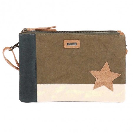 Les Tropéziennes | Sac pochette porté travers "Rapa" kaki | Sac femme original Les Tropéziennes | Sac pochette porté travers "Rapa" kaki | Sac femme original