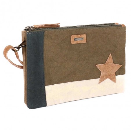 Les Tropéziennes | Sac pochette porté travers "Rapa" kaki | Sac femme original Les Tropéziennes | Sac pochette porté travers "Rapa" kaki | Sac femme original