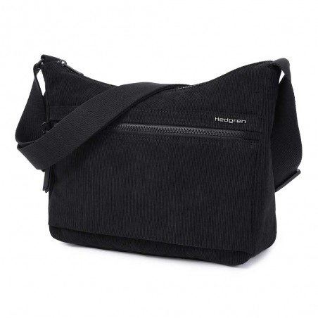 HEDGREN | Sac bandoulière "Harper's" S corduroy noir | Sac femme porté croisé ultra-léger design original velours HEDGREN | Sac bandoulière "Harper's" S corduroy noir | Sac femme porté croisé ultra-léger design original velours