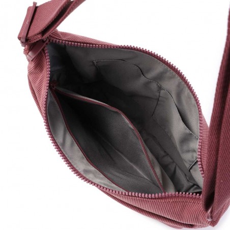 HEDGREN | Sac bandoulière "Harper's" S corduroy dusty rose | Sac femme porté croisé ultra-léger design original velours